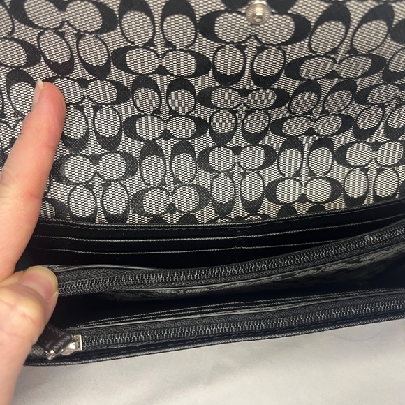 Black Coach Nylon Monogram Wallet NWOT - Picture 5 of 7